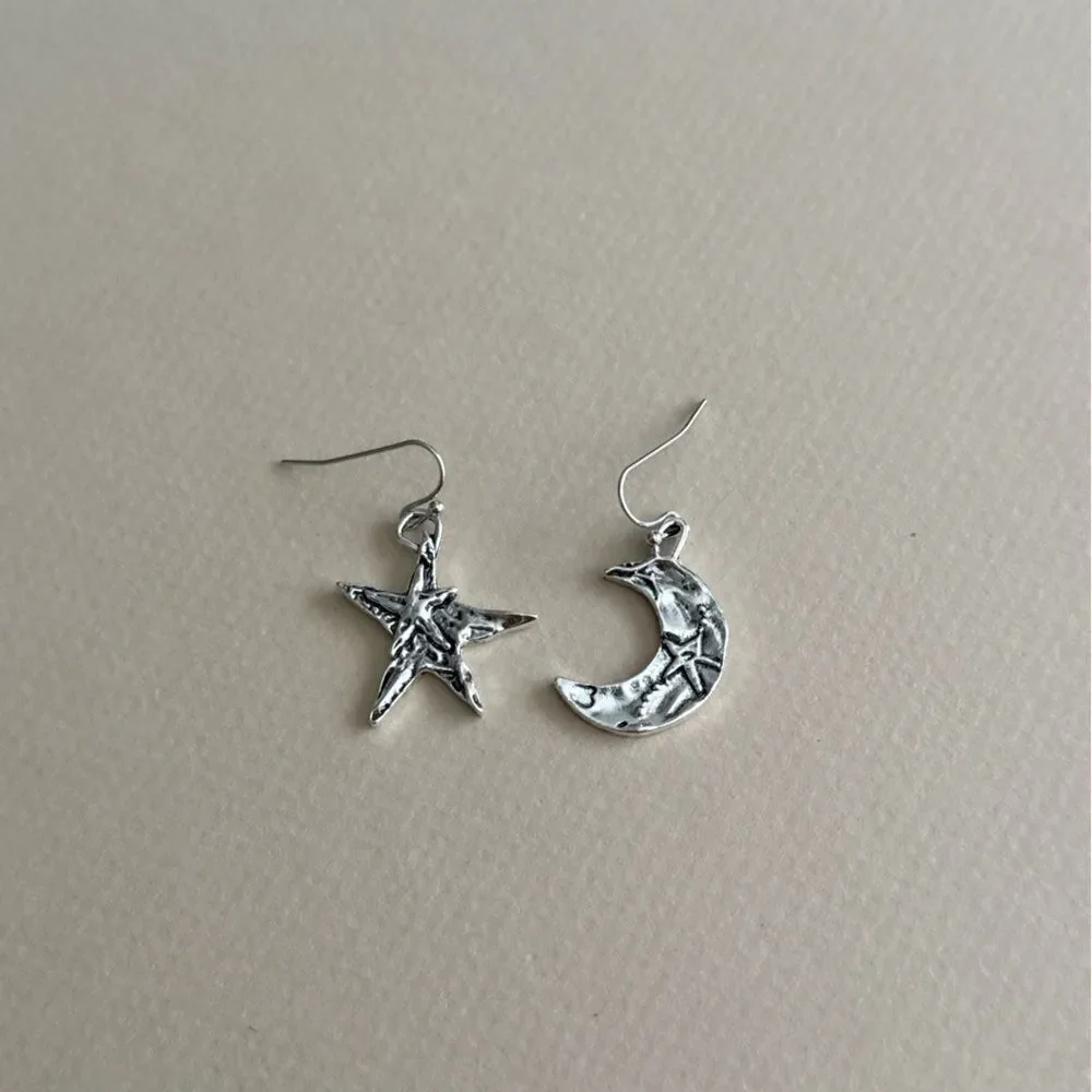 Boho Star and Moon Earrings #1721